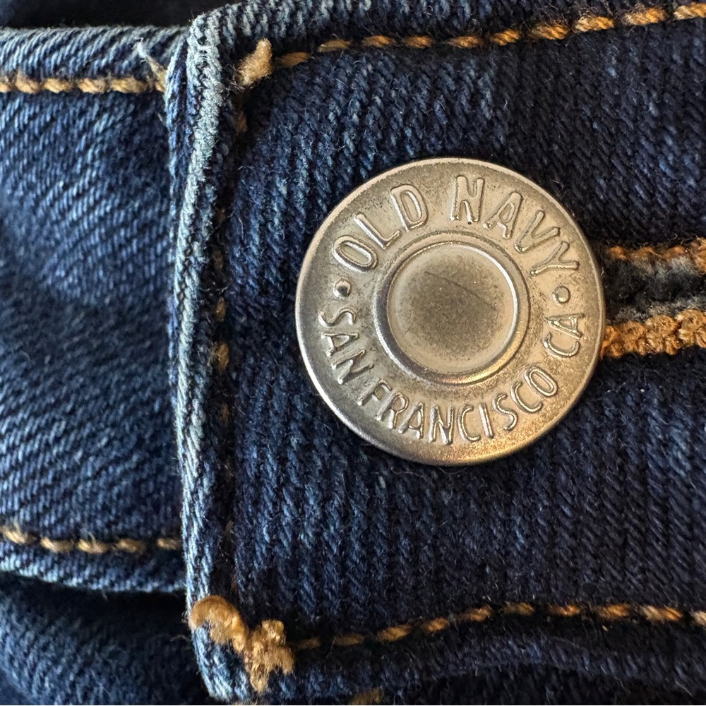 OLD NAVY Rockstar Demin Jeans Womens 12 Super Skinny Mid Rise Dark Wash - Picture 5 of 12